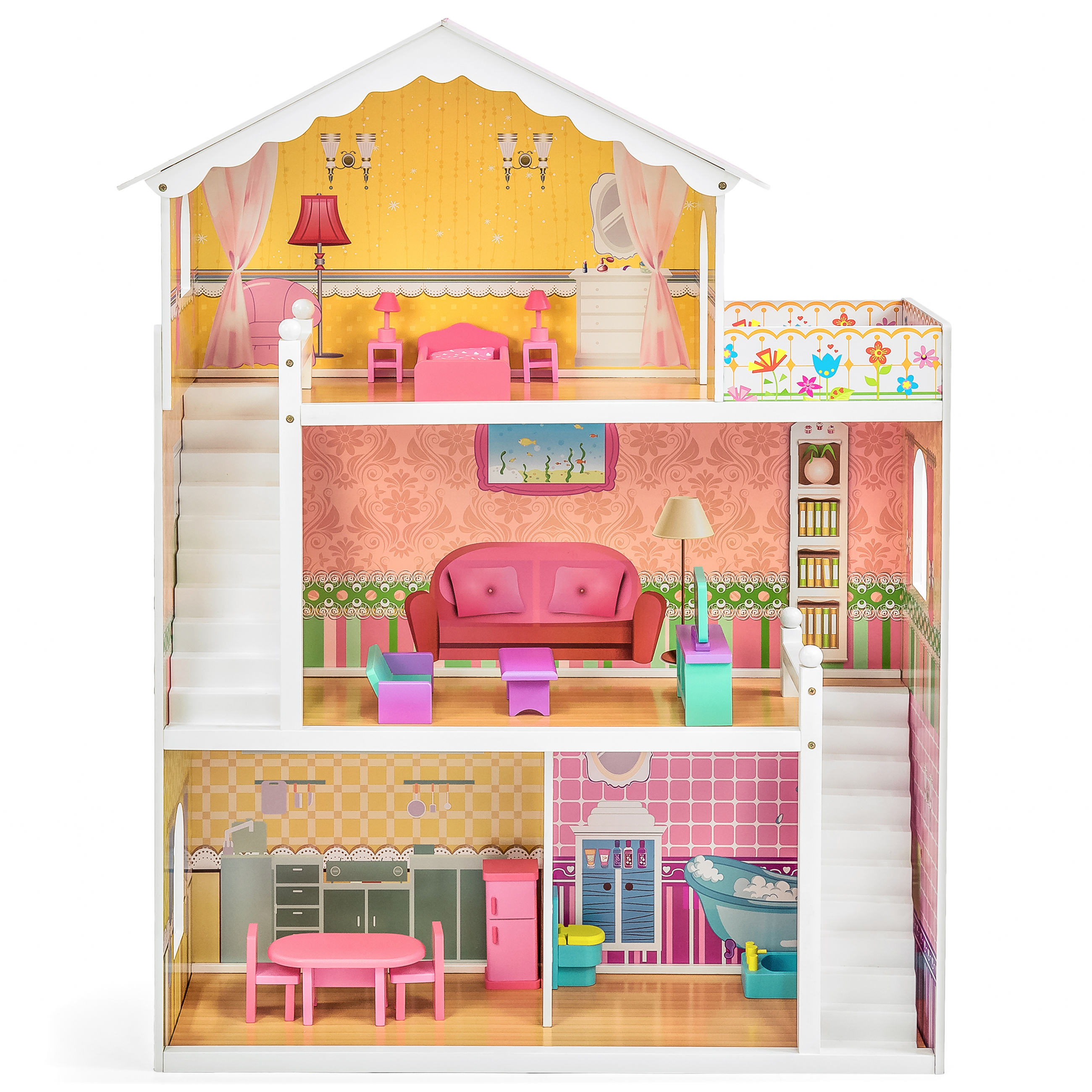 3 story dollhouse with elevator