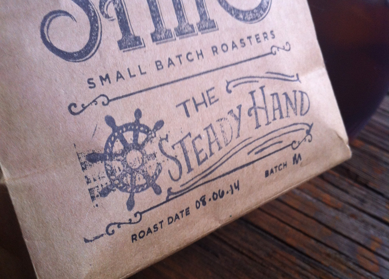 Three Ships Custom Stamp lettering