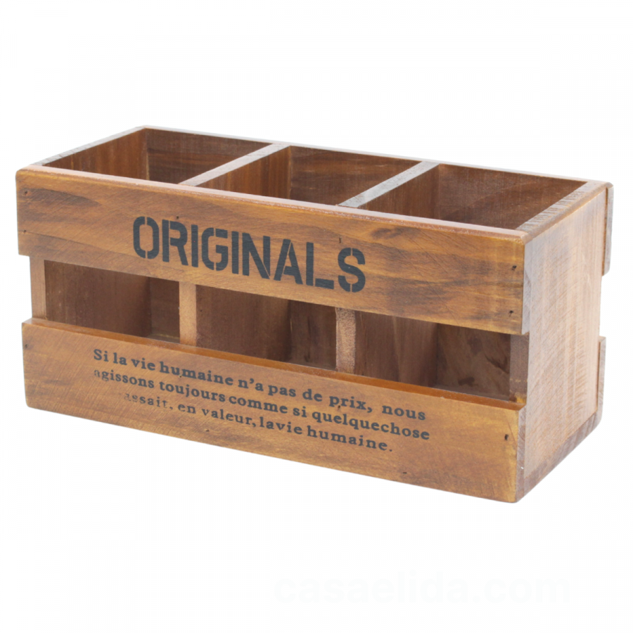 Organizador de madera 11x26.5x10.5cm