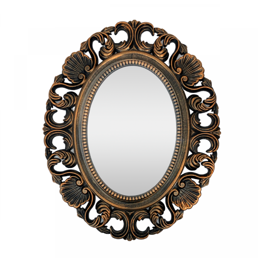 Espejo de pared vintage color cobre, 60x49cm