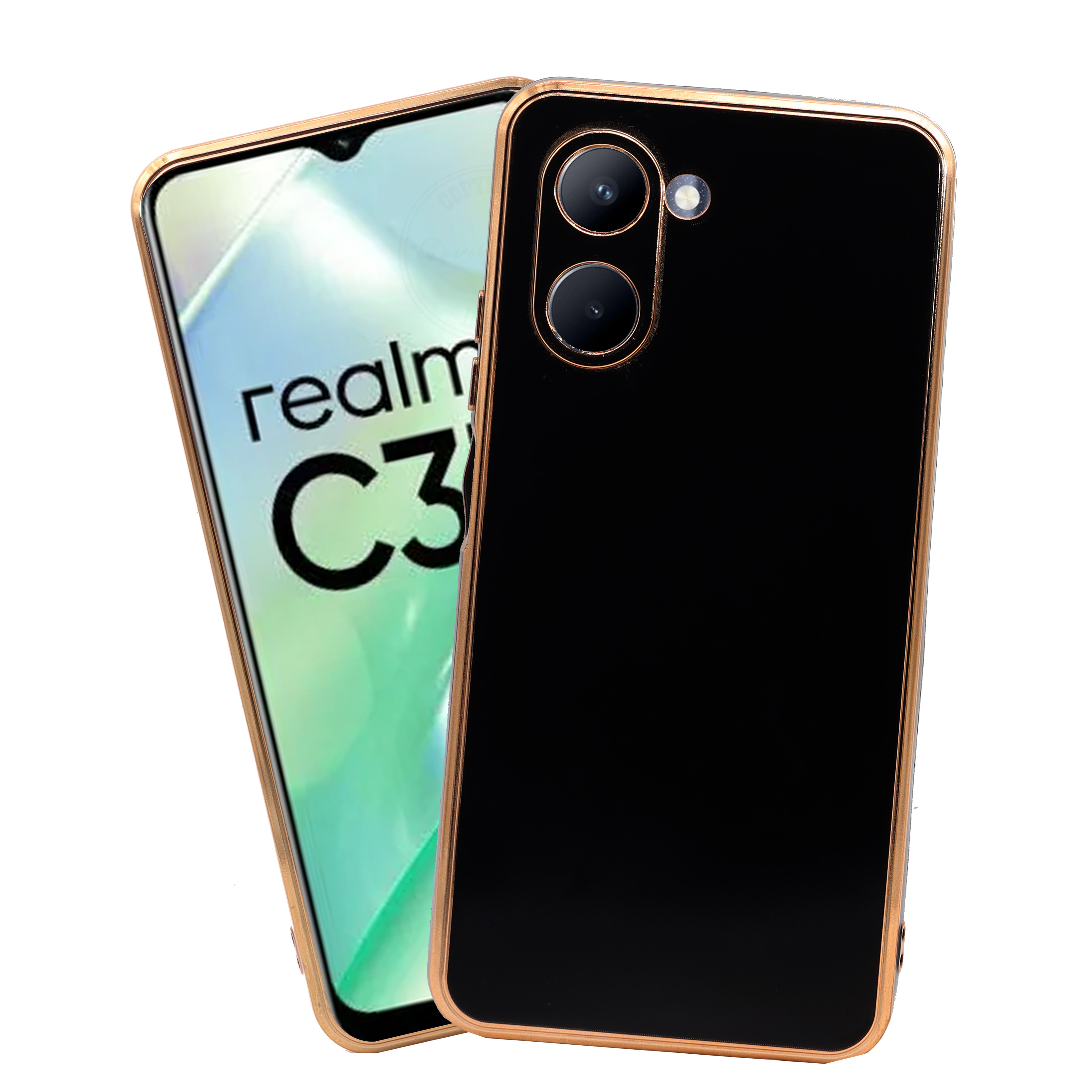 Realme C33 -6D Chrome Back Case Cover