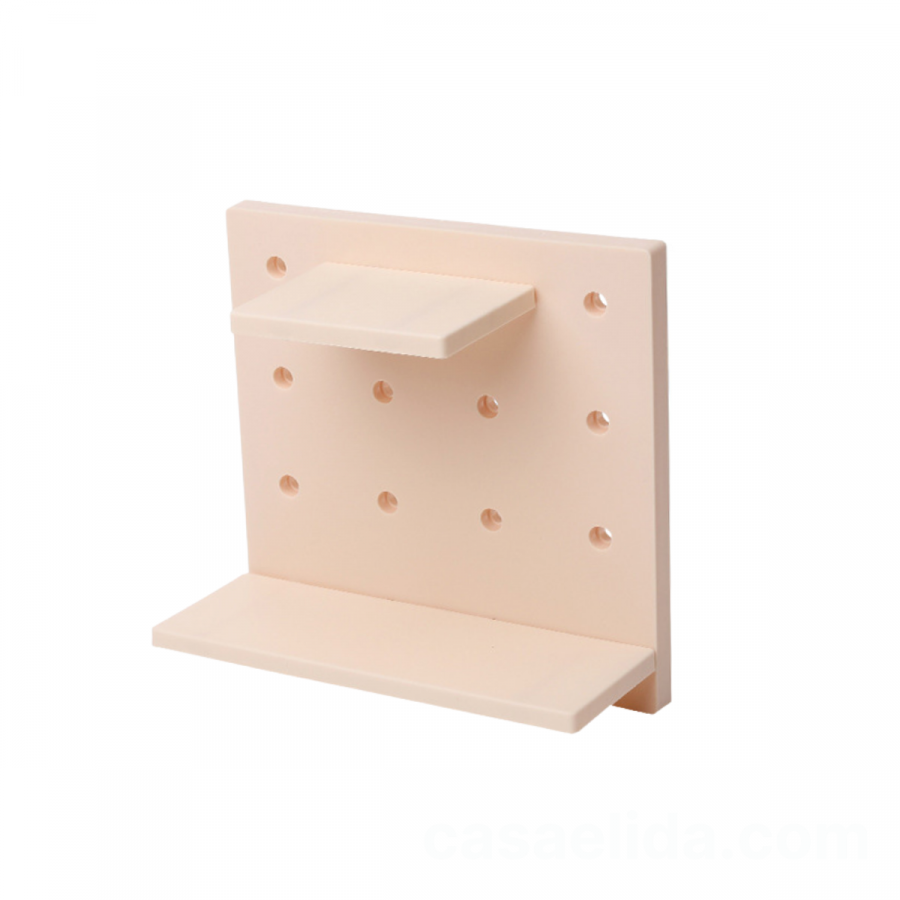Panel organizador de pared beige, 22x22x9.5cm