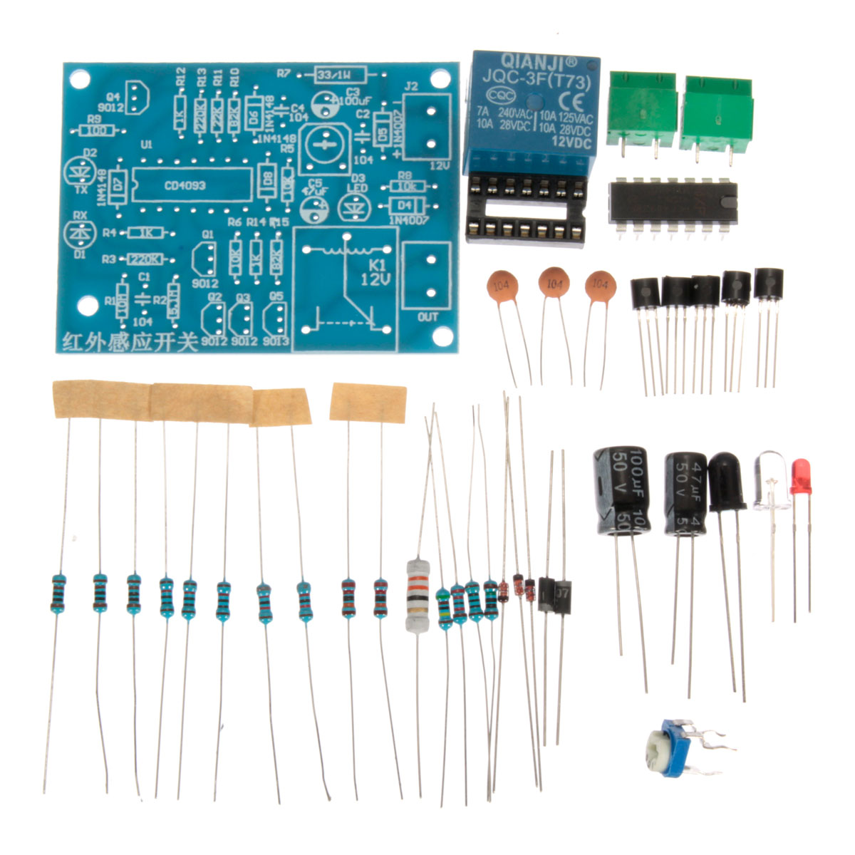 3pcs DIY IR Infrared Sensor Module Switch Electronic Kit for ... Circuit Diagram
