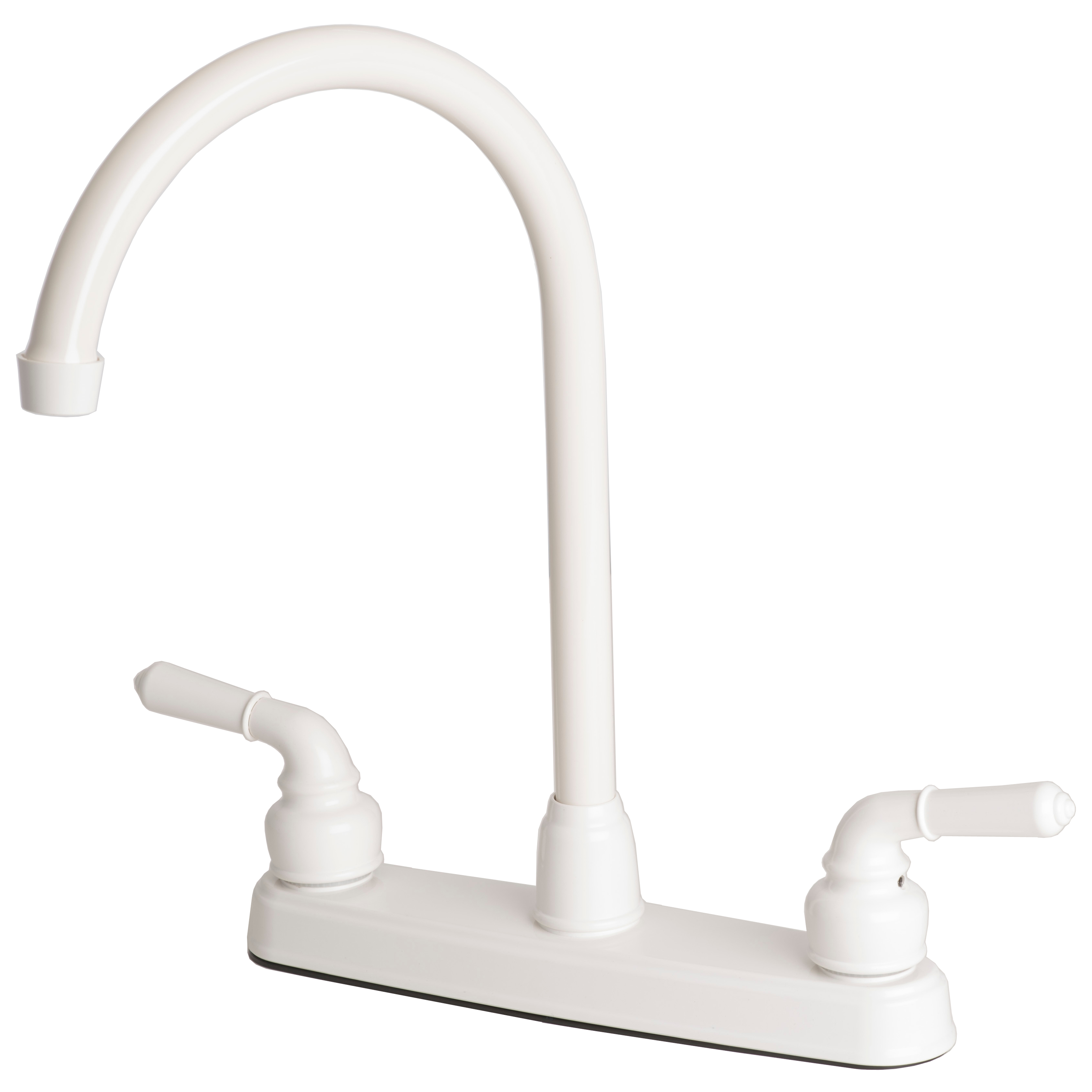 RV Mobile Home Classic High Arc Swivel Kitchen Faucet White Finish EBay   1201WT 