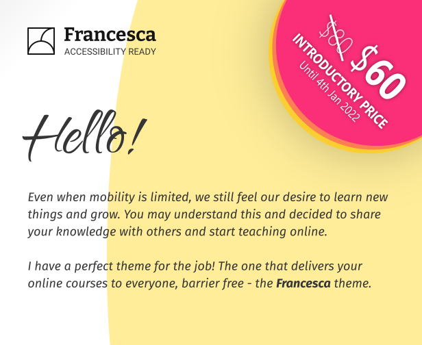 Francesca - Accessible Tutor WordPress Theme - 1