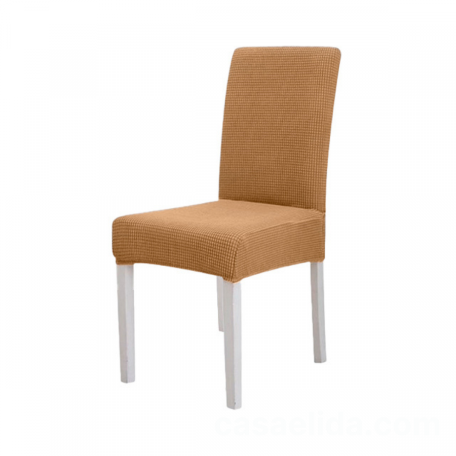 Funda para silla ajustable café claro, poliéster