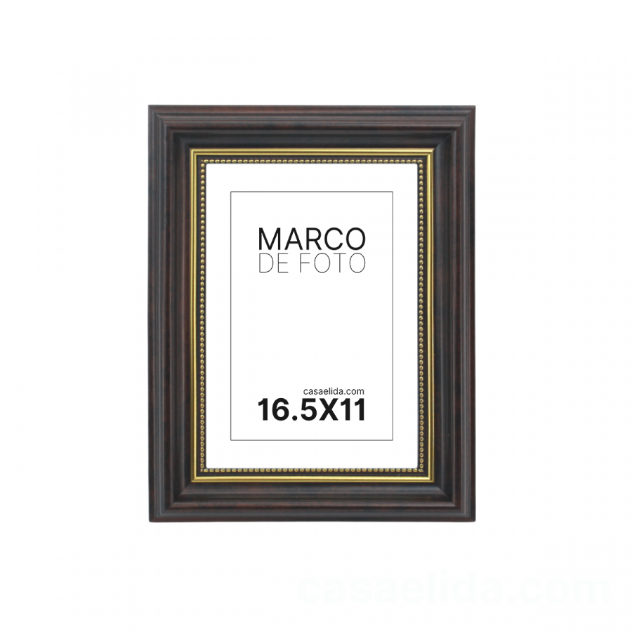 Marco de foto café, 23x18cm, madera mdf