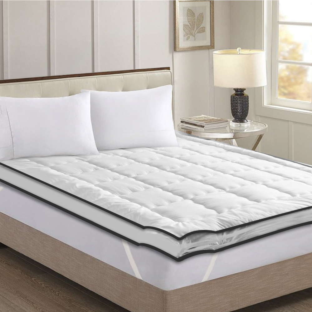 Dreamz Pillowtop Mattress Topper Luxury Bedding Mat Pad Protector Cover