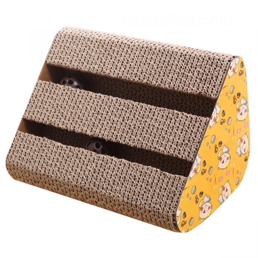 Almohadilla rascadora para gatos 18.5x27.5x18.5cm, cartón corrugado
