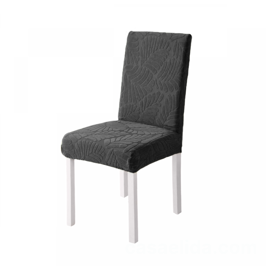 Funda para silla ajustable gris oscuro, poliéster