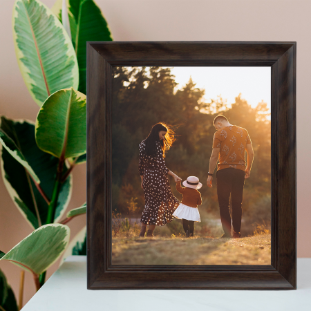 Marco foto café, 30.5x25.5cm, madera mdf