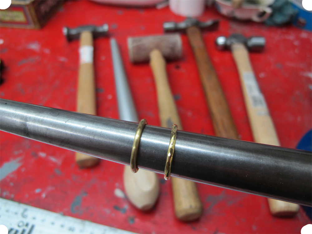 Wedding rings in the making