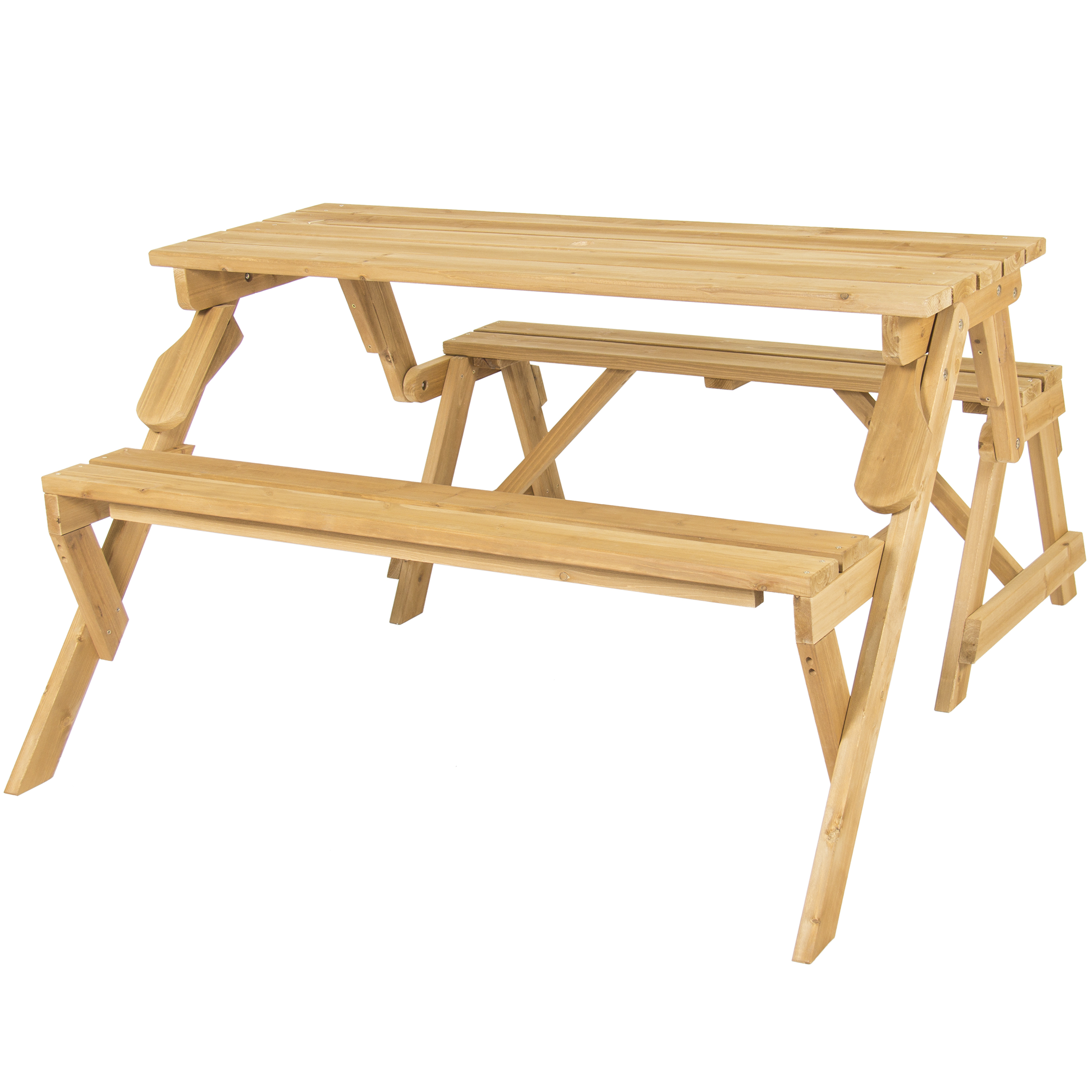 BCP 2-in-1 Outdoor Interchangeable Picnic Table / Garden Bench Wood | eBay