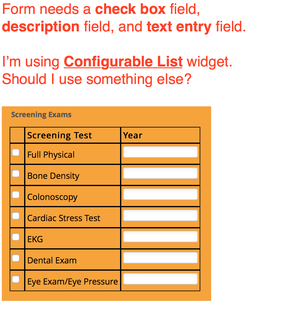 Missing field info using Configurable List Image 1 Screenshot 40