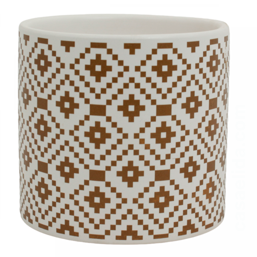 Maceta decorativa 11xØ11.5cm, cerámica