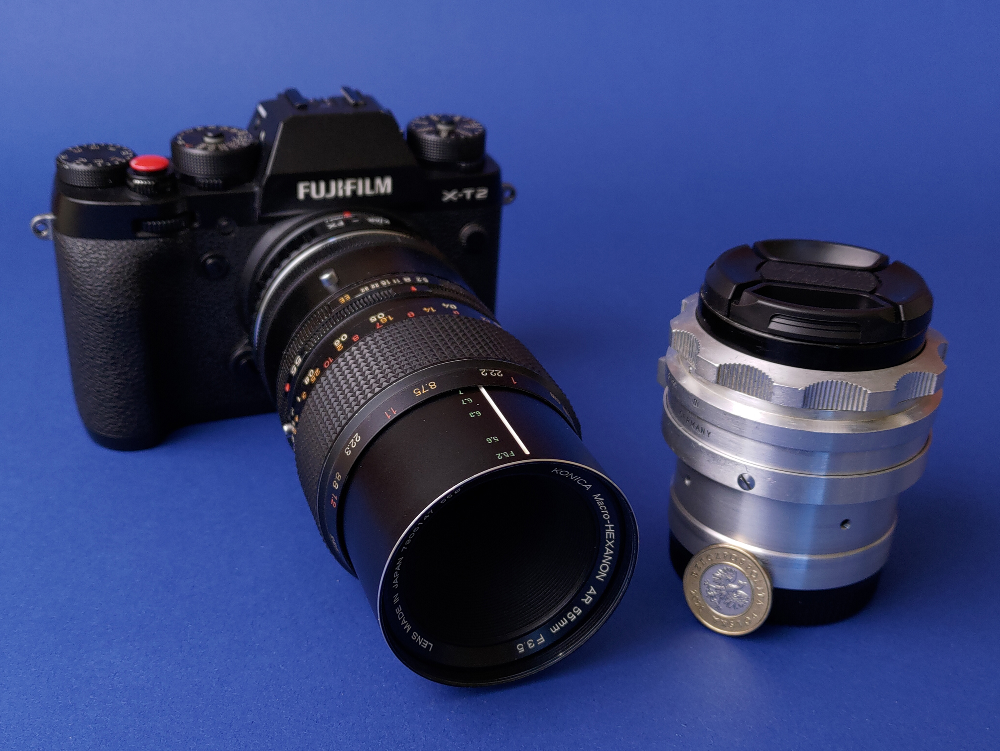 Konica Hexanon 55mm F3.5 Macro AR + Konica Adapter Macro + Fujifilm X-T2