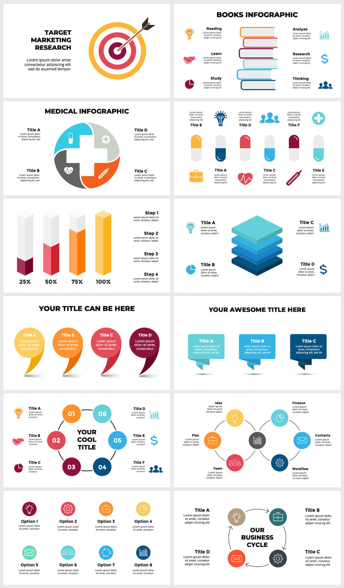 Huge Infographics Bundle! Lifetime Updates! PowerPoint, Photoshop, Illustrator. - 58