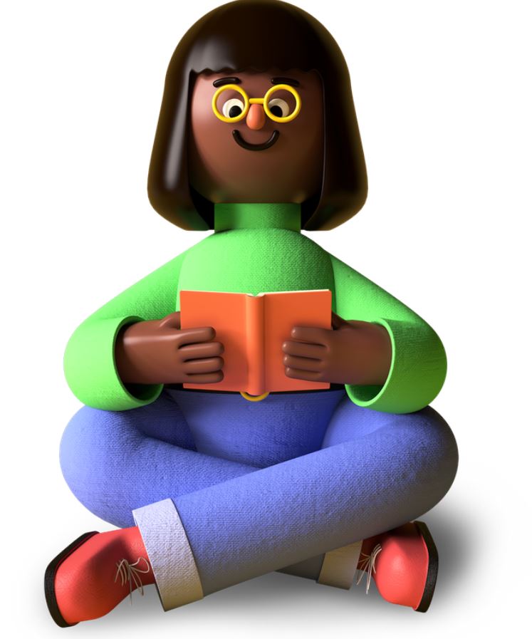Lego girl reading