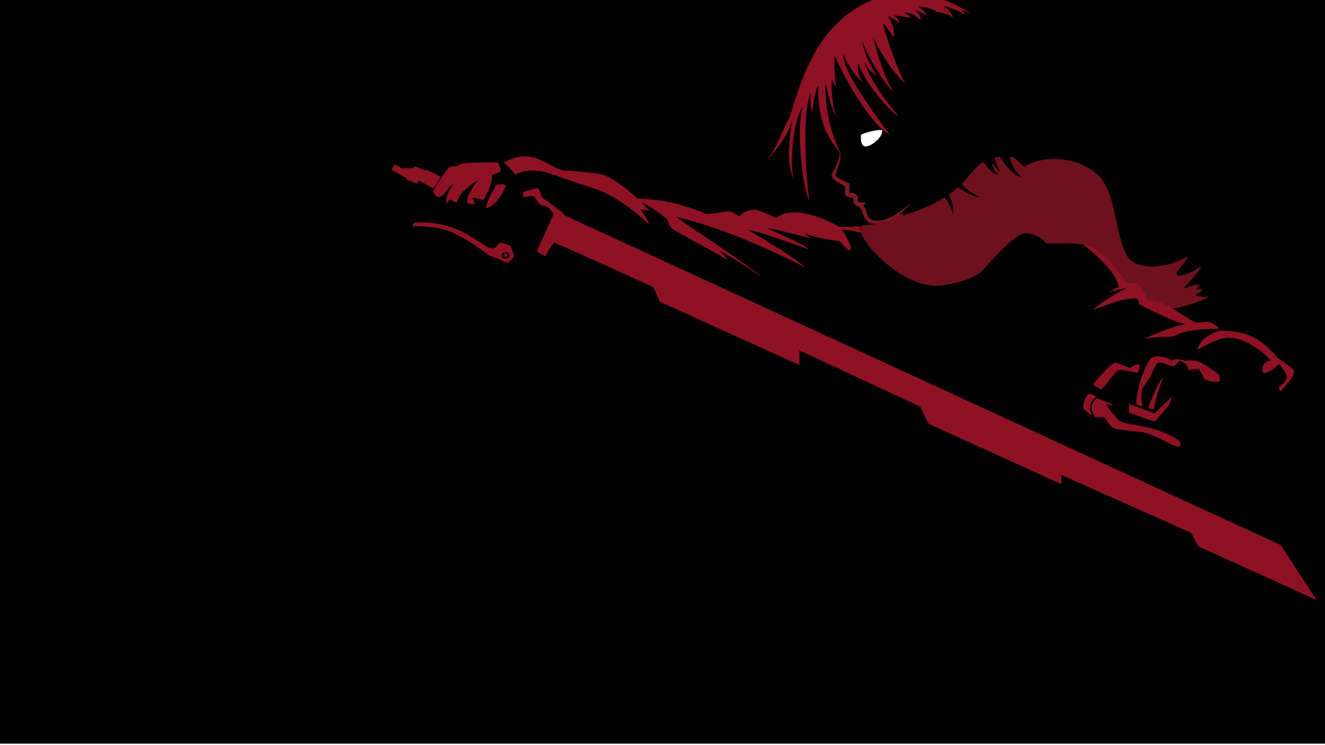 Wallpaper Attack On Titan 300 minimalism, anime girls, anime, Mikasa Ackerman, Shingeki no Kyojin