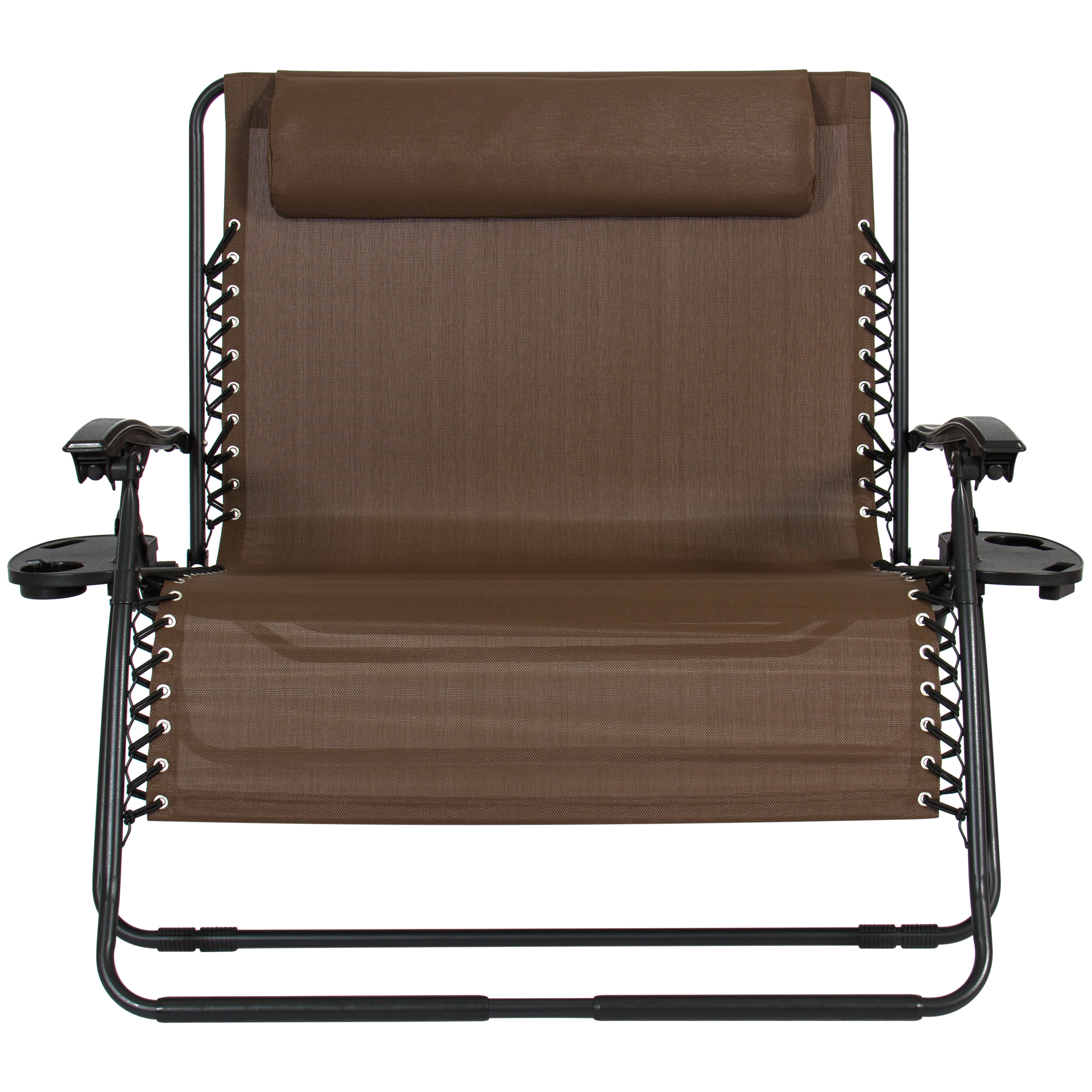 Folding 2 Person Oversized Zero Gravity Lounge Chair W/ 2 Accessory