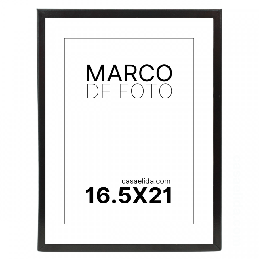 Marco de foto negro, 23x18cm, metal