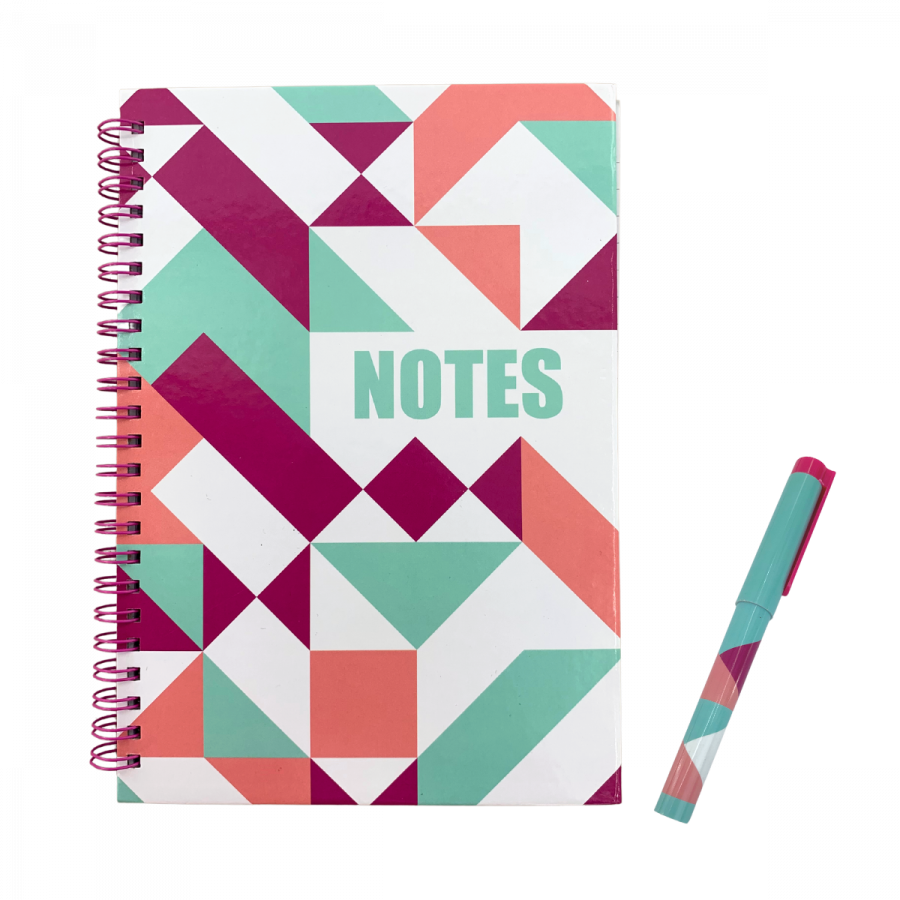 Libreta de notas + lapicero figuras, A5
