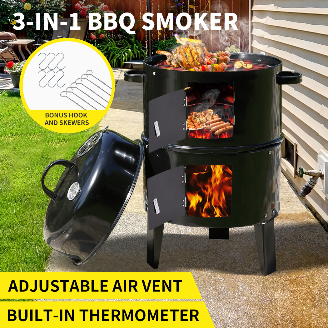 Charcoal BBQ Grill Portable Hibachi Barbecue Outdoor Foldable Camping Picnic - Picture 13 of 69