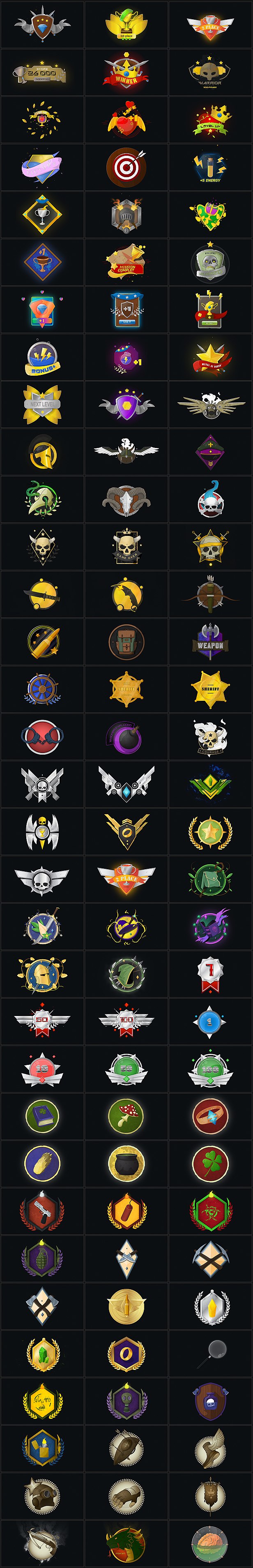 LOOT | 1500+ Elements | Logo, Achivements, Badges, Awards, Medals - 7