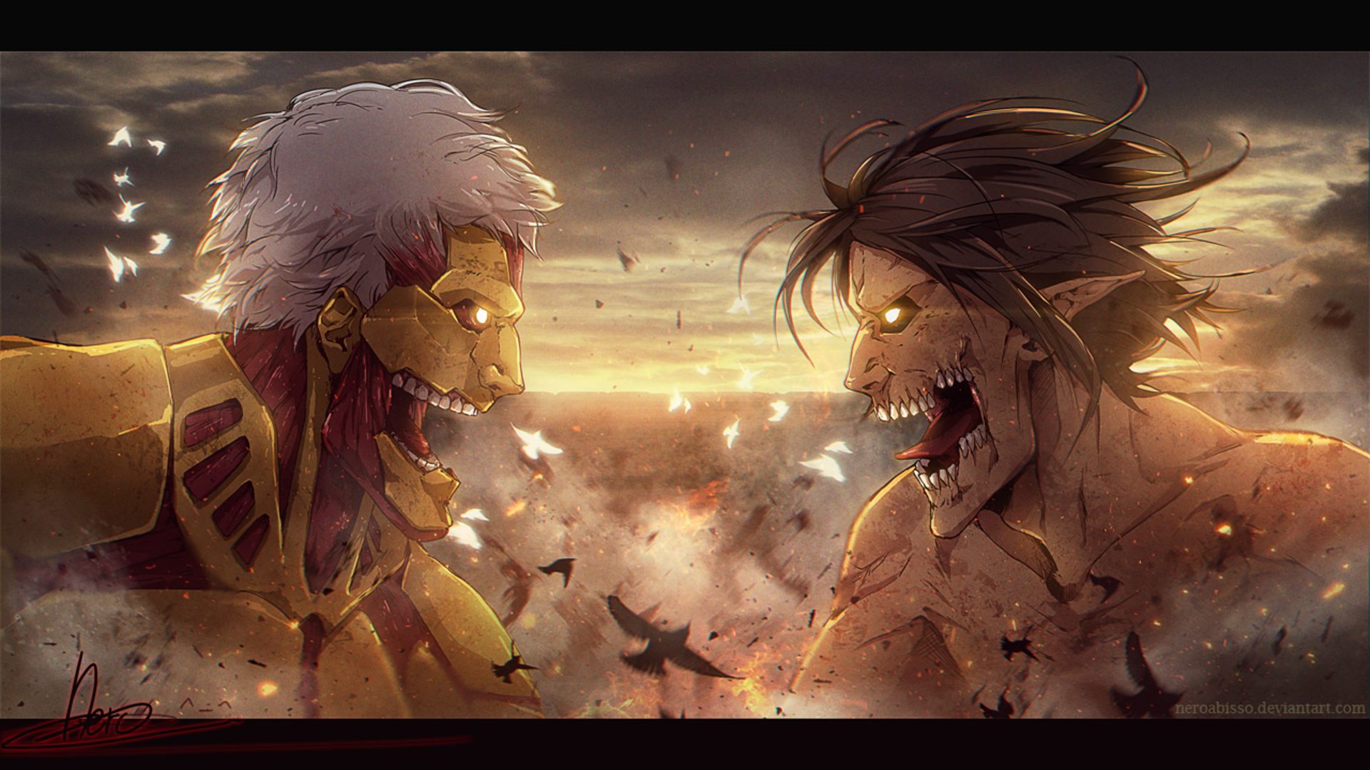 Wallpaper Attack On Titan 101 anime, Eren Jeager, Shingeki no Kyojin, titan, Armored Titan