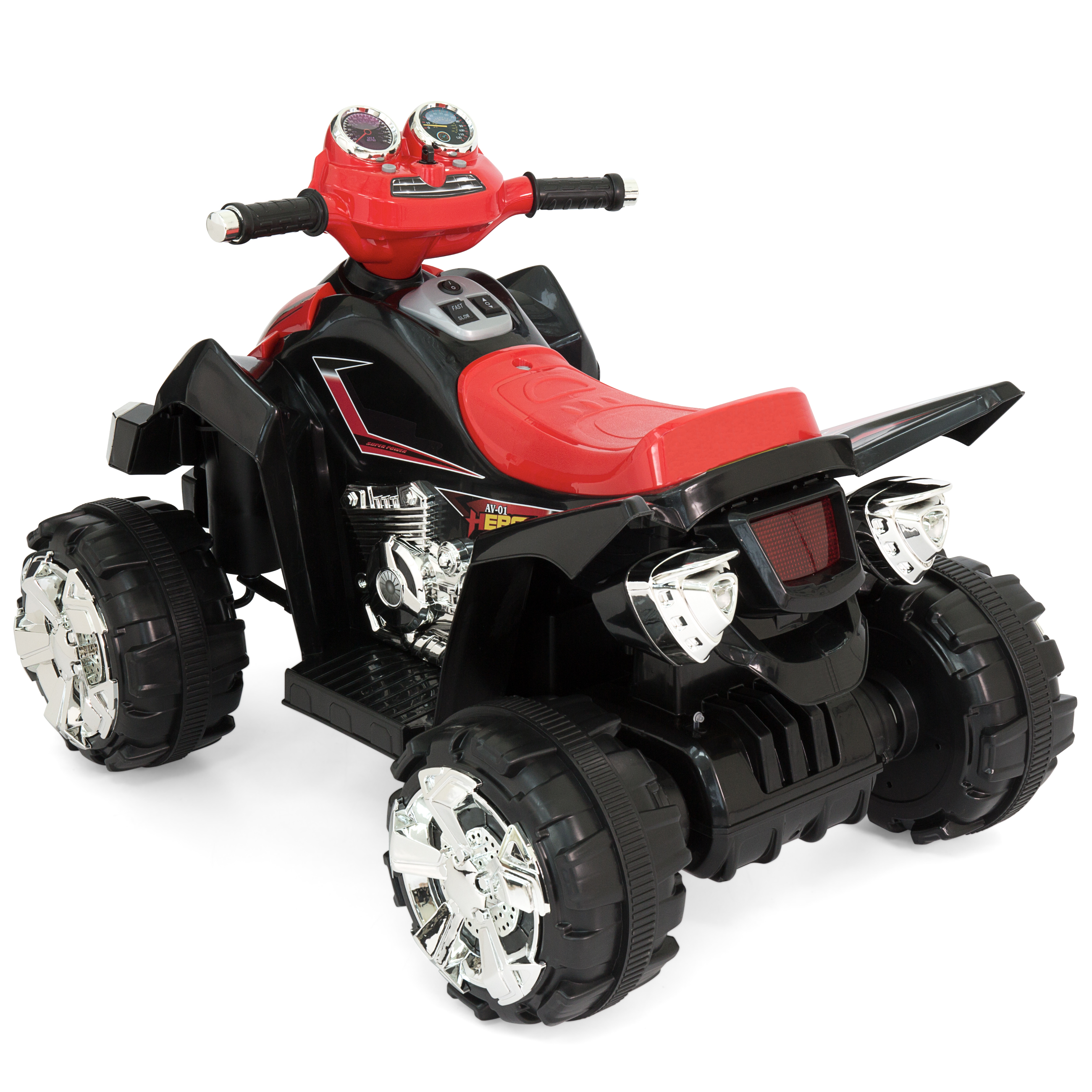 BCP 12V Kids Electric ATV Ride-On Toy w/ 2 Speeds, LED Lights, Sounds ...