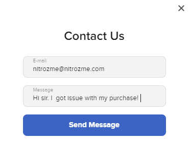 Nitrozme Support send message