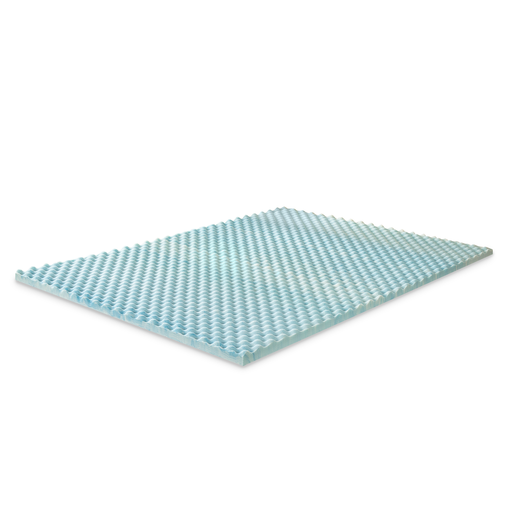 Zinus Swirl Cooling Gel Convoluted Memory Foam Air Flow Mattress Topper Protecto - Picture 13 of 31