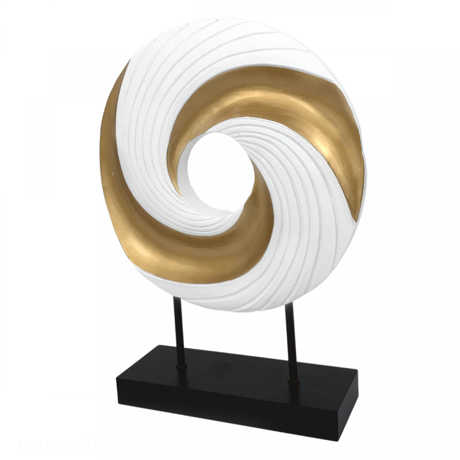 Figura decorativa blanco, 34cm, poliresina