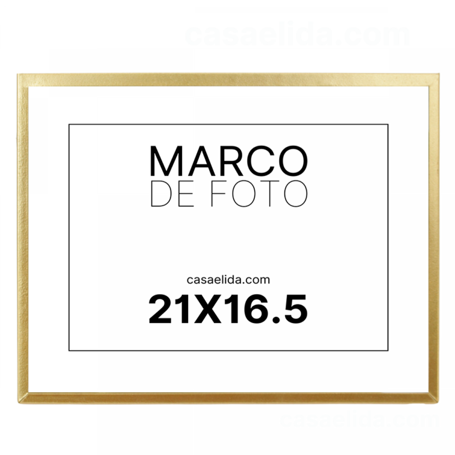 Marco de foto dorado, 18x23cm, metal
