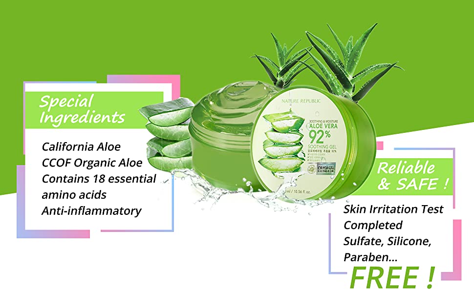 Nature Republic Soothing & Moisture Aloe Vera Gel is reliable product.