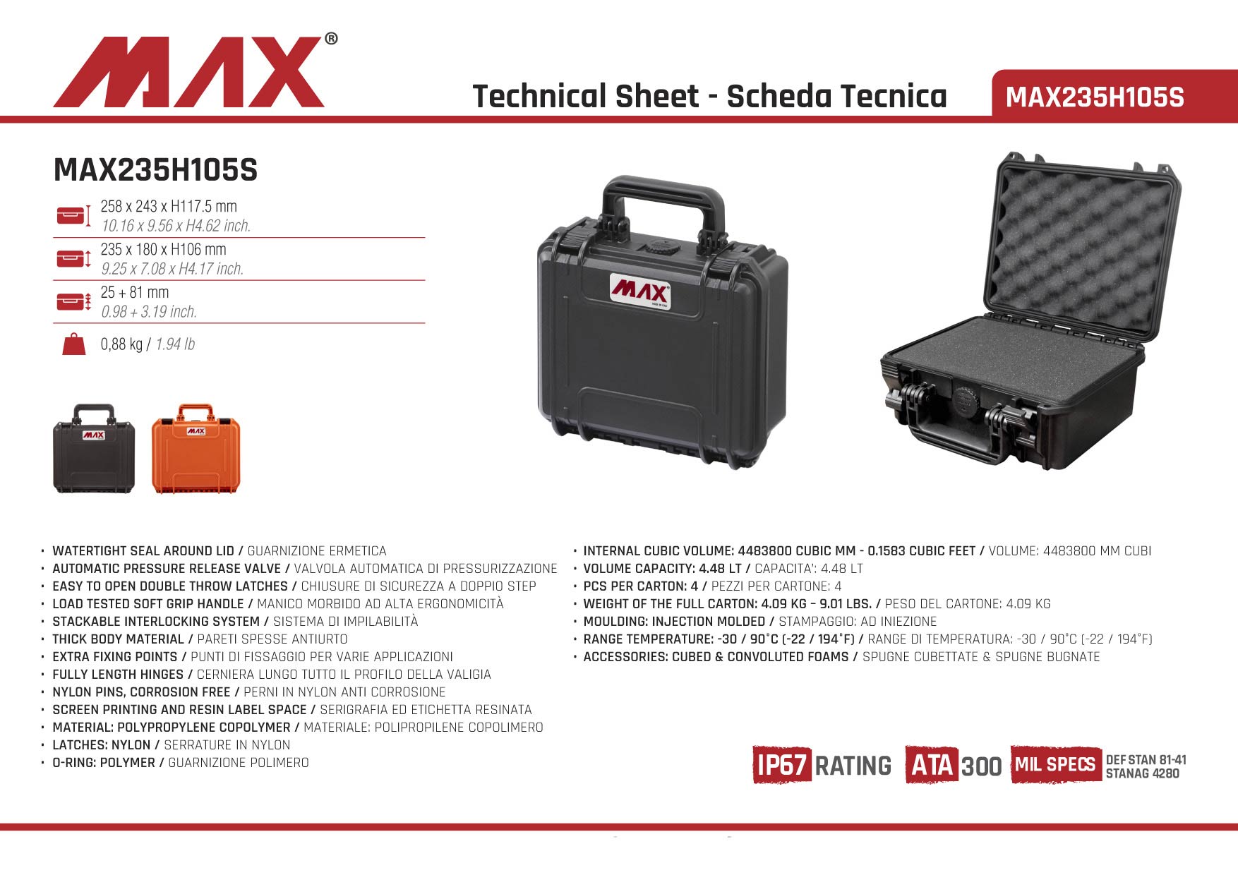 Max Case Max235H105S