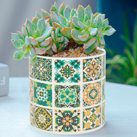 Maceta decorativa 10.5xØ11.5cm, cerámica
