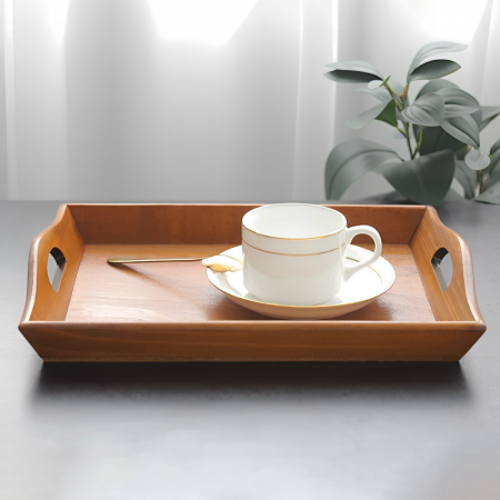Bandeja con asas 3.5x32.5x26cm, madera
