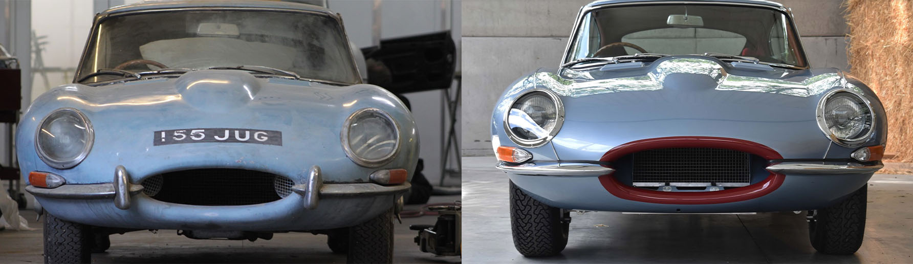 Series 1 Jaguar E-Type restored after being abandoned for 41 years