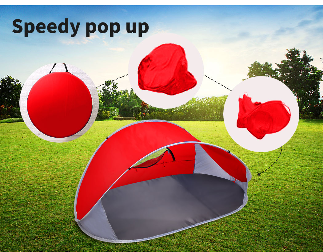 Mountview Pop Up Tent Camping Beach Tents 4 Person Portable Hiking Shade Shelter - Picture 39 of 48