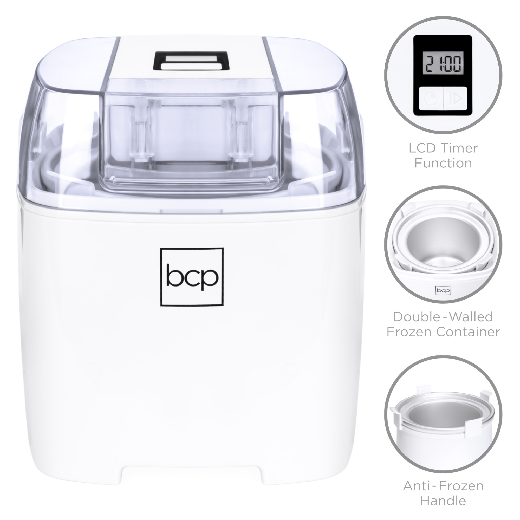 BCP 1.5L Homemade Ice Cream Maker Machine White 842957110902 eBay