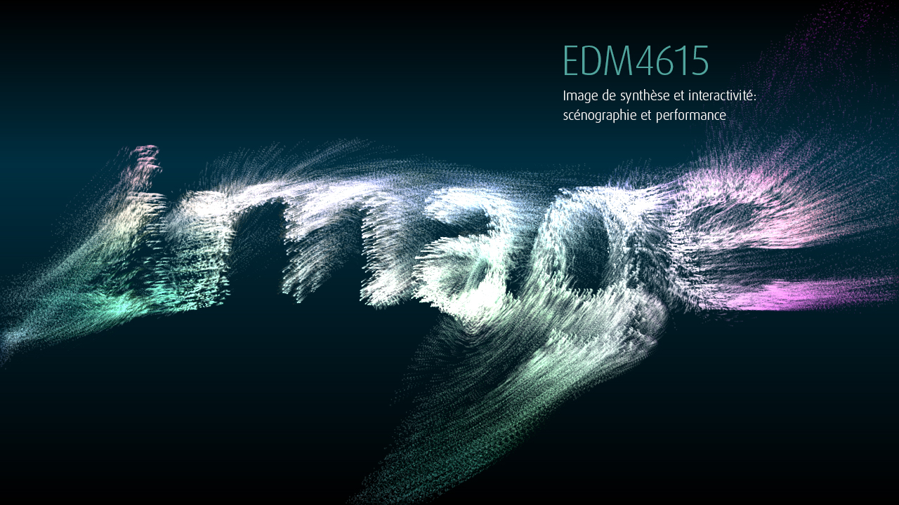 Rendu tiré d’une animation de particules dans TouchDesigner Poster