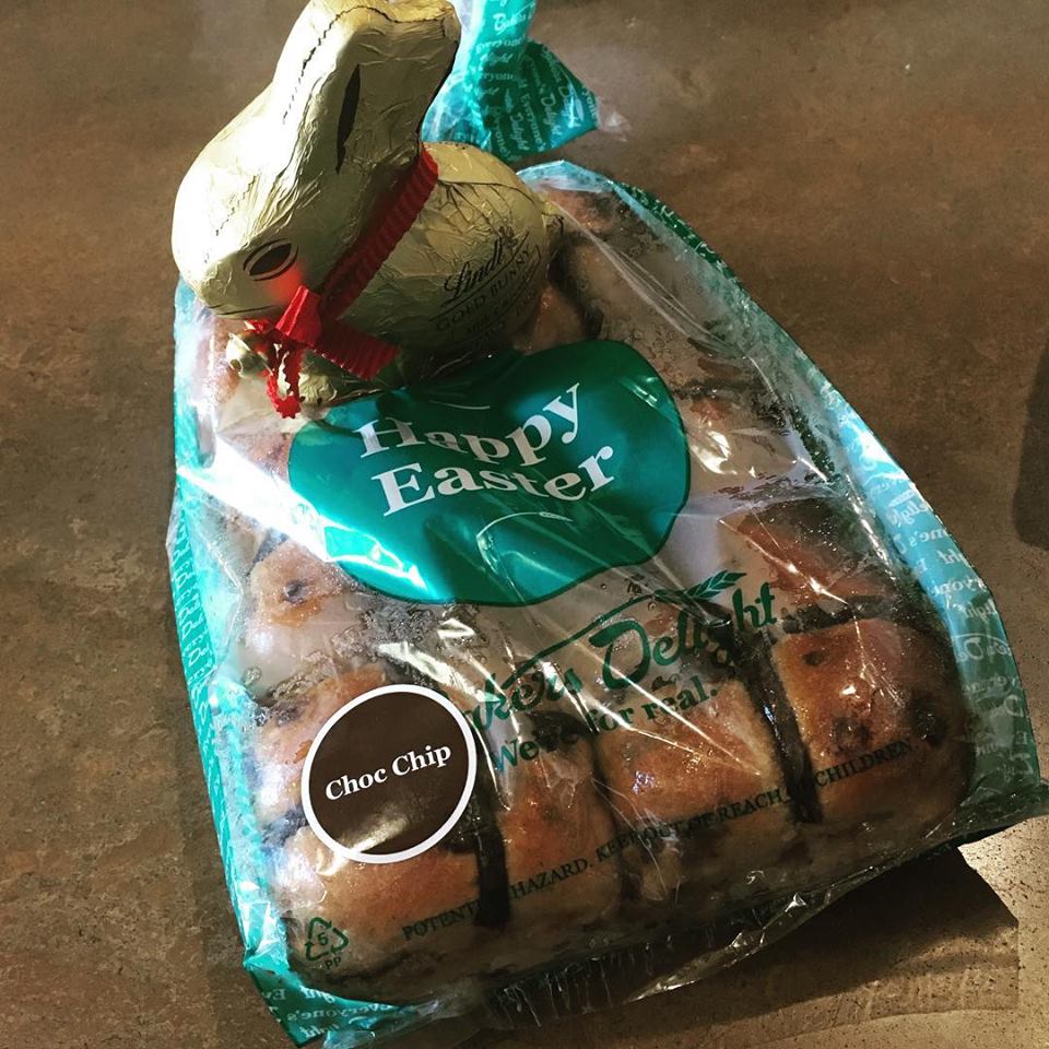Hot Cross Buns and Easter Lindt chocolate