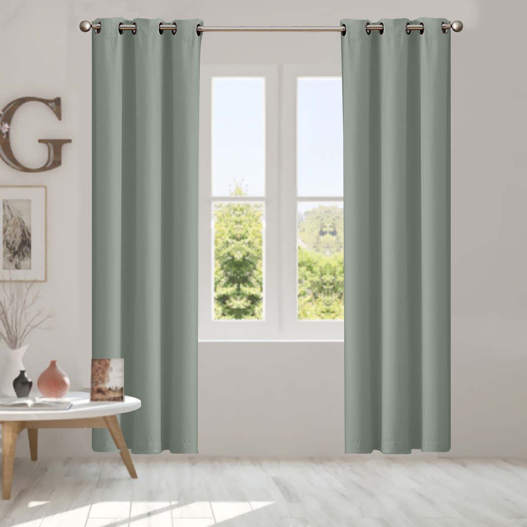 2X Blockout Curtains Blackout Window Curtain Draperies Pair Eyelet Bedroom Decor - Picture 323 of 466