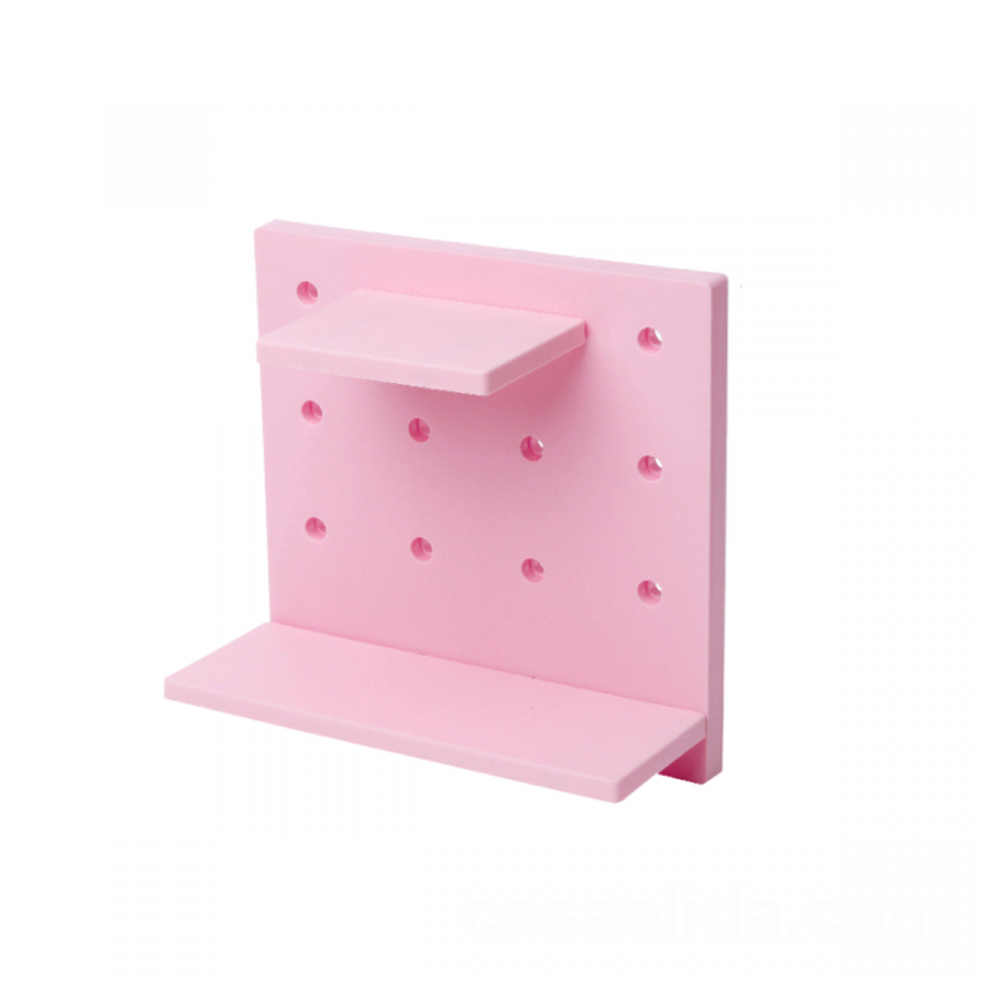 Panel organizador de pared rosado, 22x22x9.5cm