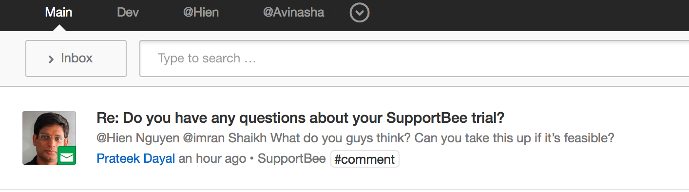 Flowdock SupportBee Comment