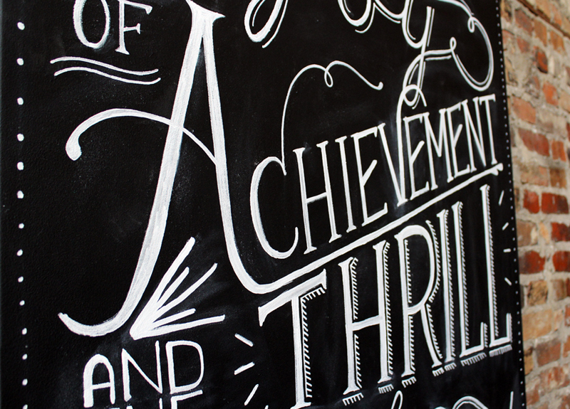 Grow Chalk Canvas lettering