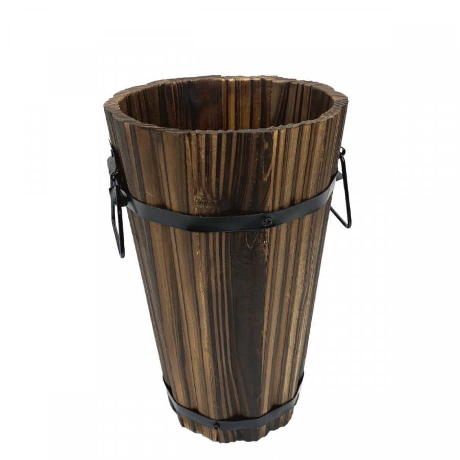 Macetero de madera 27cmxØ17cm