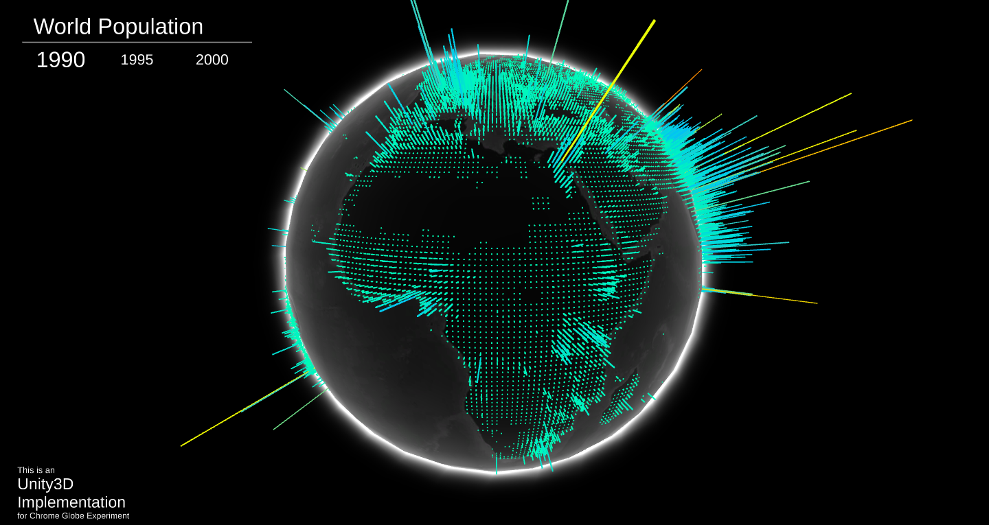 Unity3D Globe 演示截图