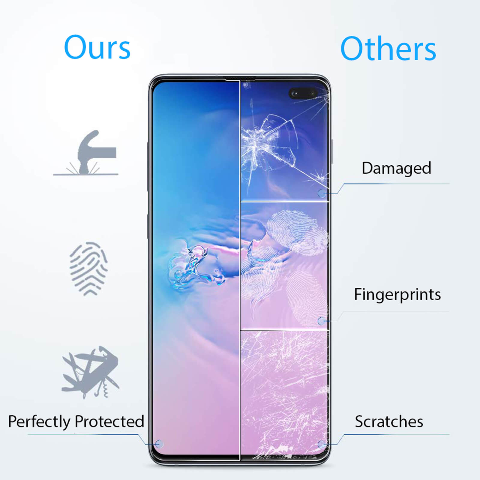 samsung s10e curved screen